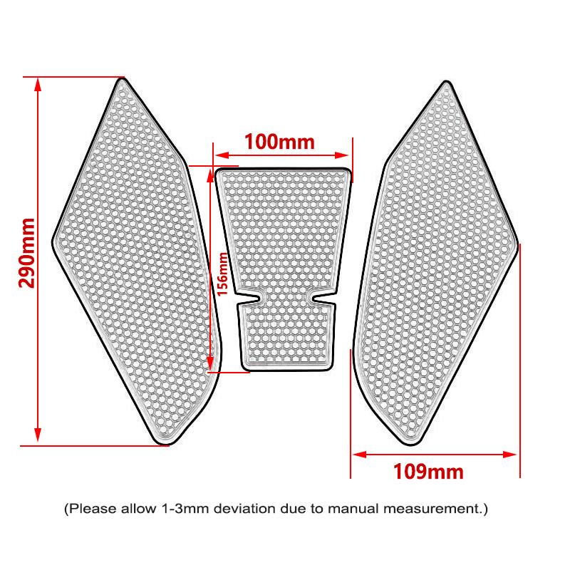 Side Tank Pad Anti Scratch Decal Rubber Non-slip Sticker For Yamaha MT-07 MT07 2025 Motorcycle Tank Pad Sticker Accessories