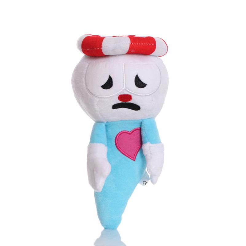 8 Inch Cuphead Plush Toy Mugman Soft Stuffed Plush Doll Cute Game Figure Doll Toys For Fans Kids