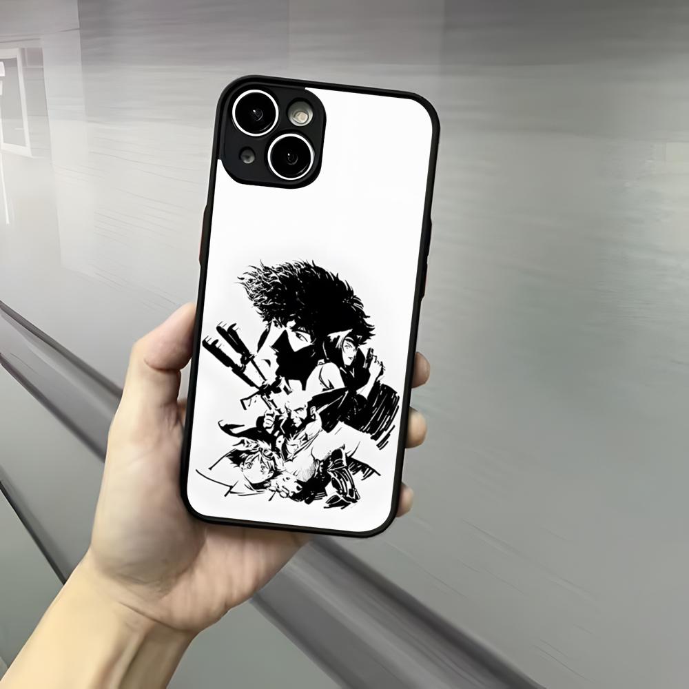 Anime Cool C-Cowboy B-Bebop Ins Phone Case For Iphone 17 16 15 14 13 12 Pro Max Xr Air Plus Skin Feel Black Hard Shell Cover