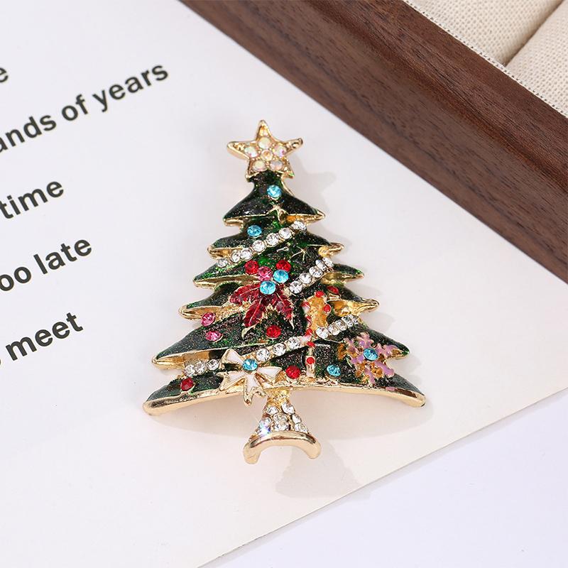 Christmas Tree Brooches For Women Unisex Plant Pins Multi-Color Available Holiday Party Accessories Gifts