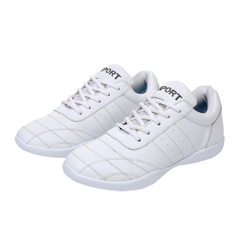 Athletische Cheerleading-Schuhe Trainings-Wettkampfschuhe Tanzschuhe für Erwachsene mit weicher Unterseite Square Dance Weiße Aerobic-Schuhe für Damen