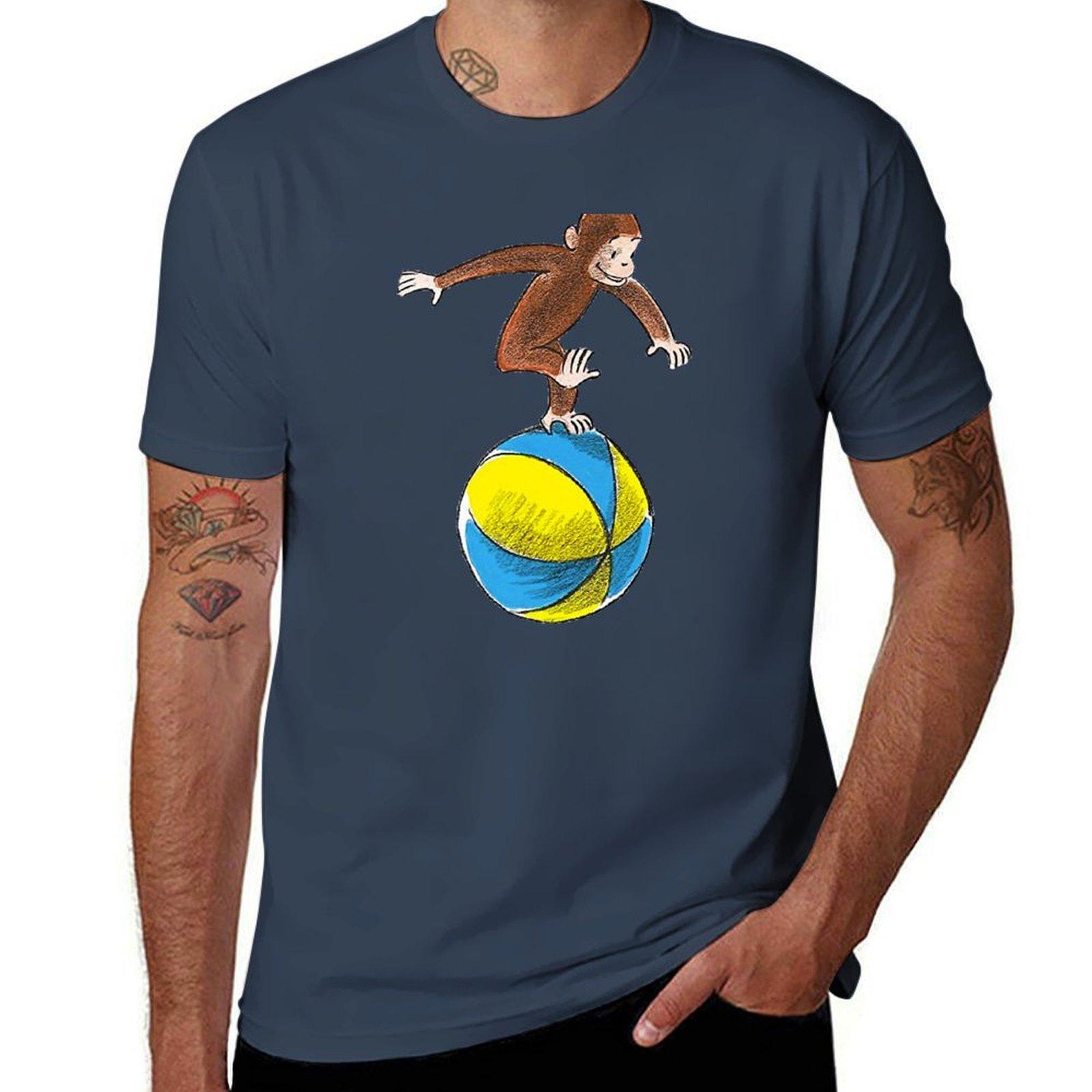 Curious George The Monkey Tshirt Utility Work Short Sleeve Top S