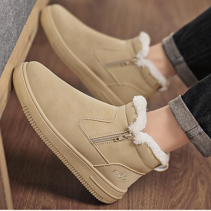 Winter Velvet Men's Snow Boots Thermal Cotton Shoes