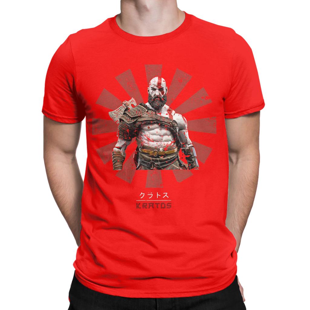 Kratos Retro Japanese God Of War Graphic 100 Cotton Tshirt God Of War Tees Tops For Unisex