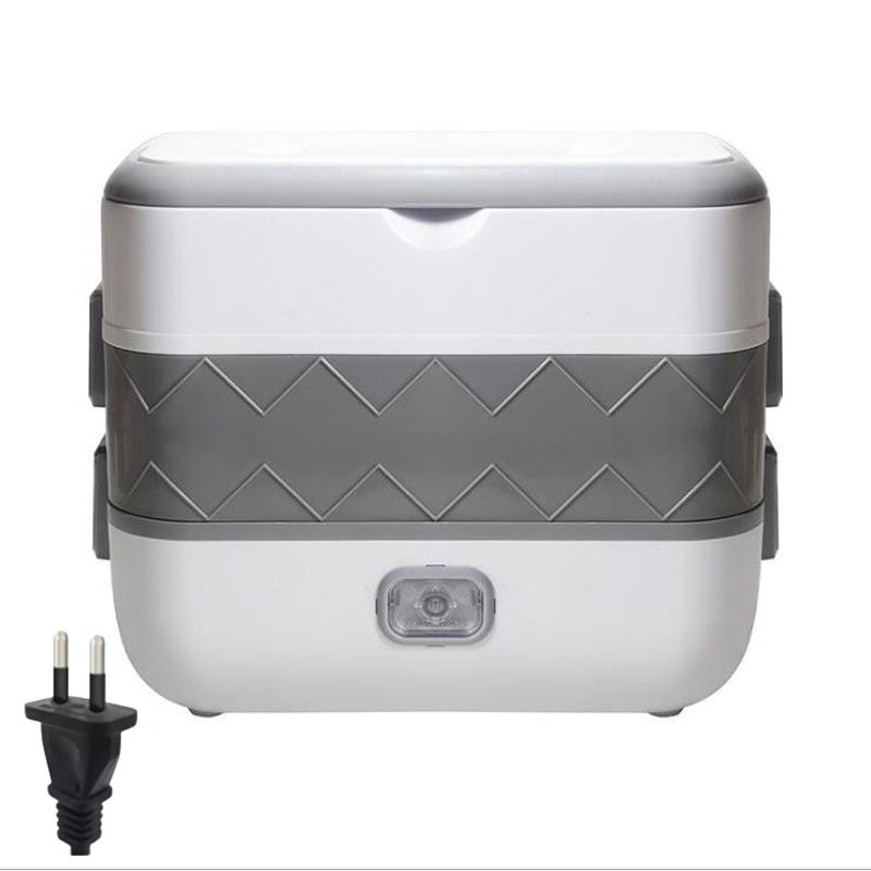 Новый электрический ланч-бокс портативный ланч-бокс с двойной теплоизоляцией и вкладышами из нержавеющей стали контейнеры для подогрева еды дома 3269₽