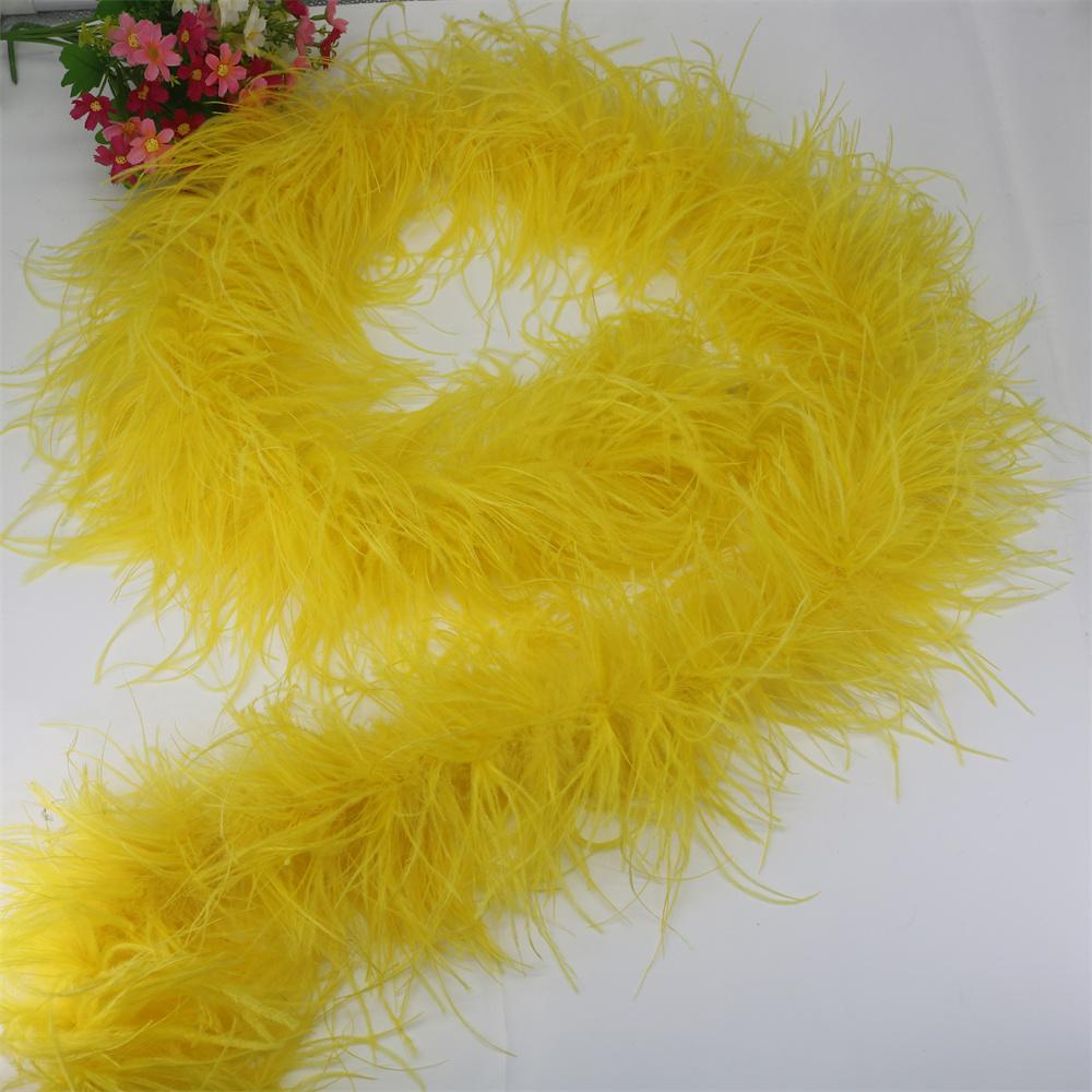 DIY 6 Layer Ostrich Feathers Boa Wedding Accessories Plumas De Faisan 2 Meters Clothing Plume Art and Craft Supplies Party Dresses