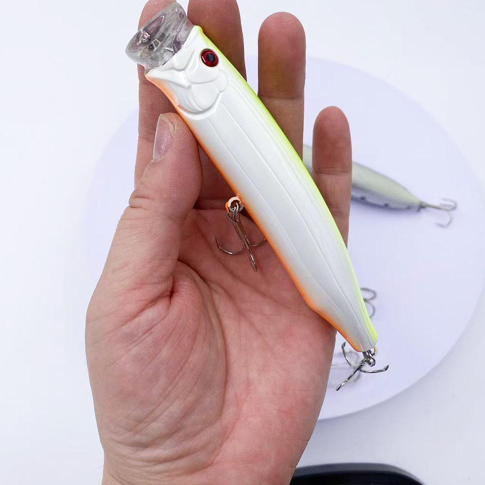Fishing 28g Wire-Integrated Reinforced Popper Lure, Surface Splash Bait, Long-Casting Floating Type Seabass Lure