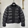 Womens Lightweight Down Jacket Short Puffer Coat With Round Neck Snap Front Buttons Warm Winter Outerwear