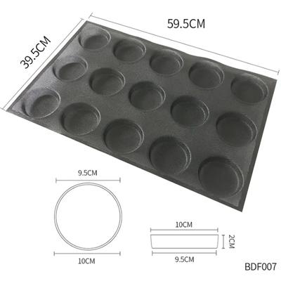 Round Baguette Bun Mould Hamburger Silicone Molds Bread Baking Liners Mat Loaf Pan Non-stick Perforated Soft Bakery Mold