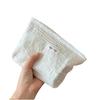 Portable White Lace Makeup Bag Zippered Waterproof Cosmetic Pouch Multi-purpose Lipstick Headphone Storage Travel
