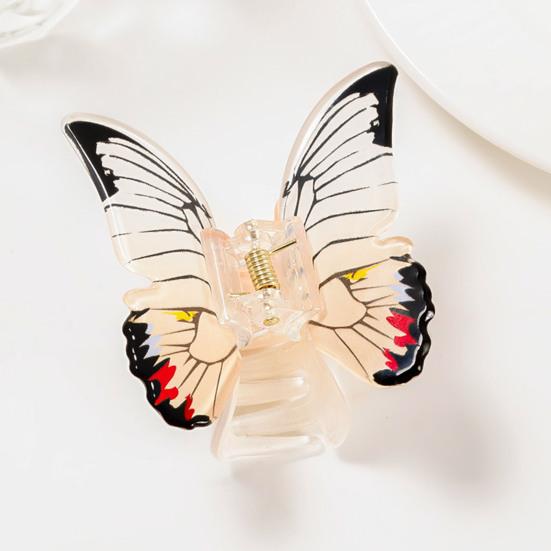 Hair Claw Butterfly Design Back Head Hair Clip Anti-slip Teeth Strong Grip Shark Hair Clip Lightweight Versatile Hair Accessory