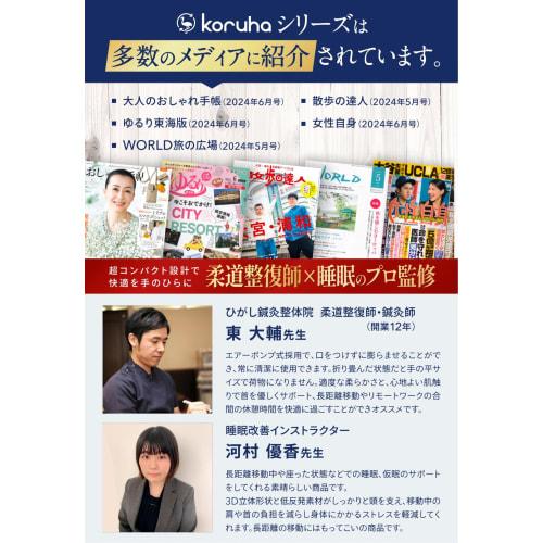 Compact Neck Pillow [Supervised by a Chiropractor and Sleep Improvement Instructor] Pump-Operated Lightweight Air Pillow for Airplanes, Cars, and Shin