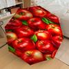 1PC Apple patternUmbrella-8-Rib Reinforced, Automatic Open, Lightweight & Durable, Cute Fashion Accessory for Outdoor-P204