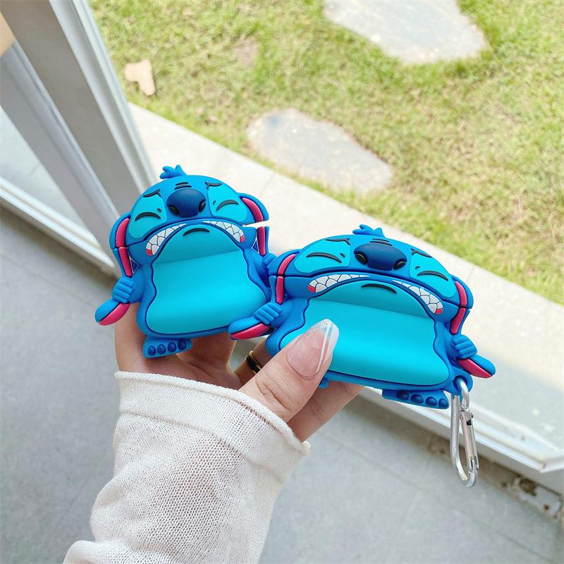 Cute Stitch for AirPods Pro Protective Case Cartoon 1/1 Generation Apple Bluetooth Headset Soft Case for Men and Women