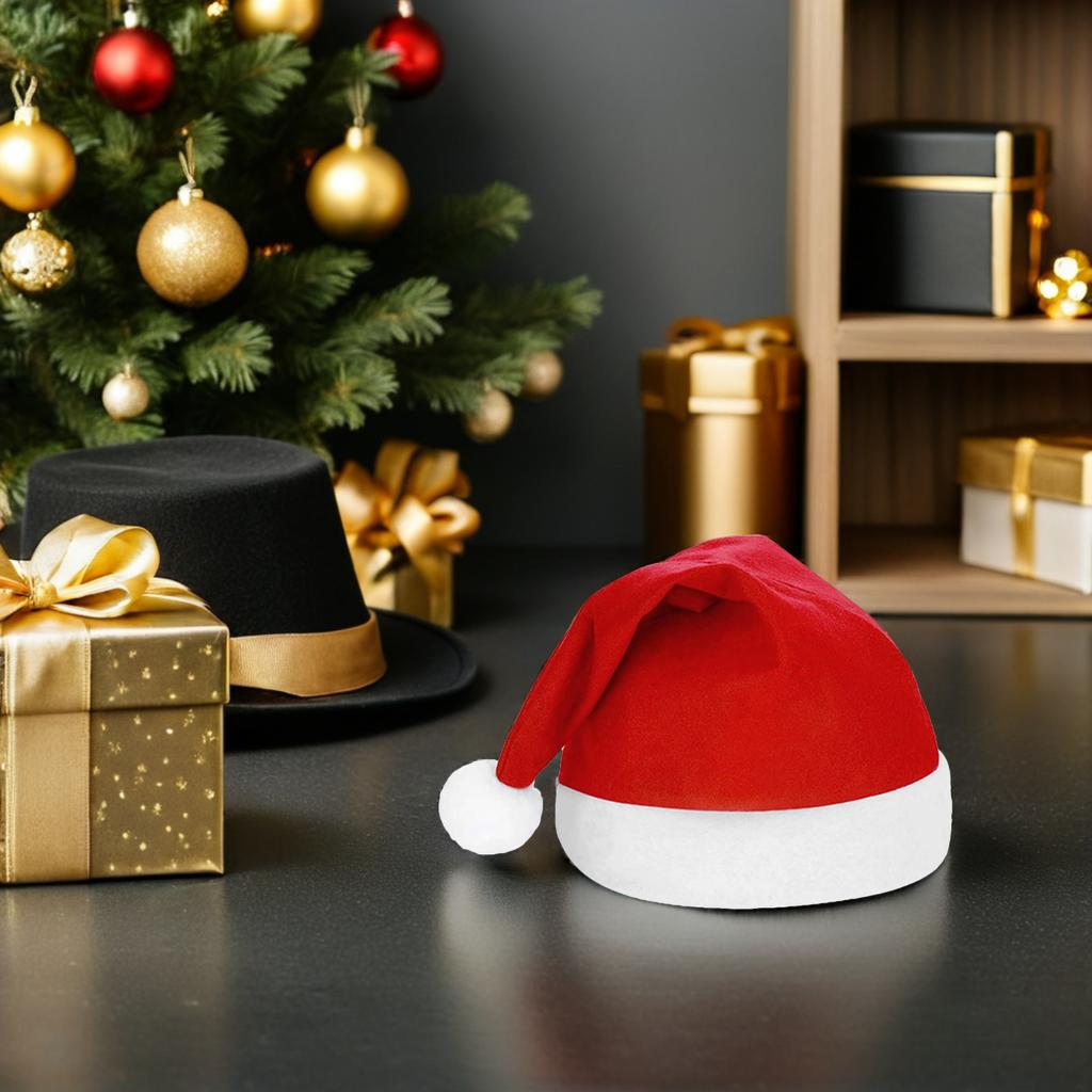 25Pcs Santa Hats Adult Christmas Hat Holiday Party Headwear Xmas Costume Accessories Photo Booth Props Christmas Decorations