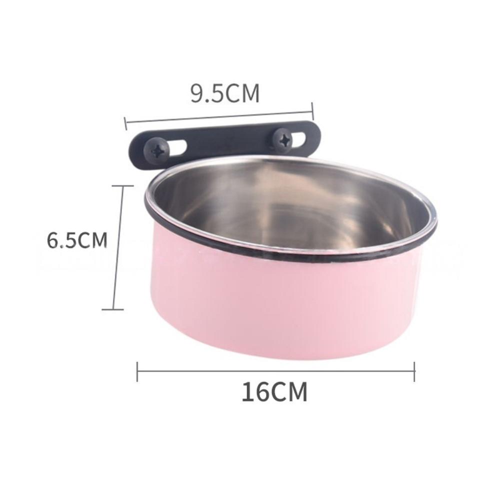 Hanging Double-Layer Stainless Steel Pet Bowl: Non-Spill Suspension Feeder & Water Dish for Dogs and Cats, Easy-Clean Design