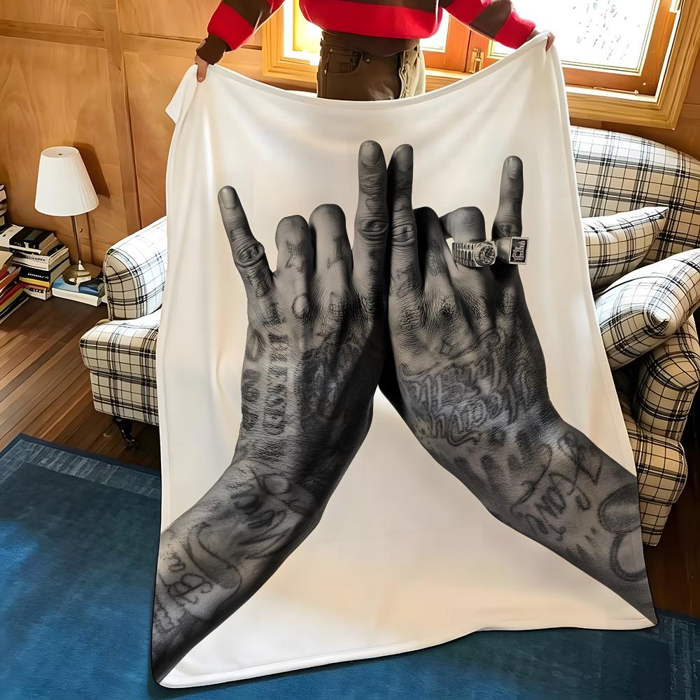 Music W-Wiz K-Khalifa Throw Flannel Blanket Suitable For Sofas Beds Offices Travel, Camping Chairs