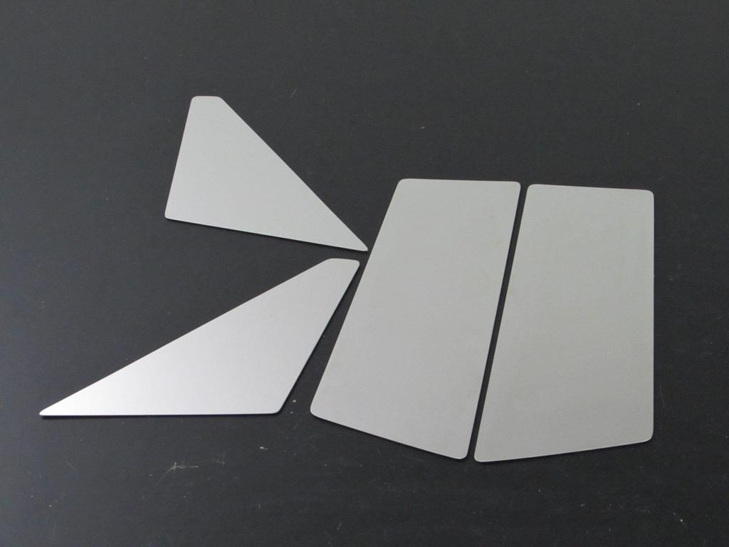 BRIGHTZ Super Mirror Stainless Steel Pillar Panels for Fairlady Z Z33 Visor Set Compatible with Fairlady Z Z33 (No Required) 4-Piece [PIL-SIL-292]