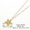 Gold-Plated Stainless Steel Women's Sun Pendant Necklace