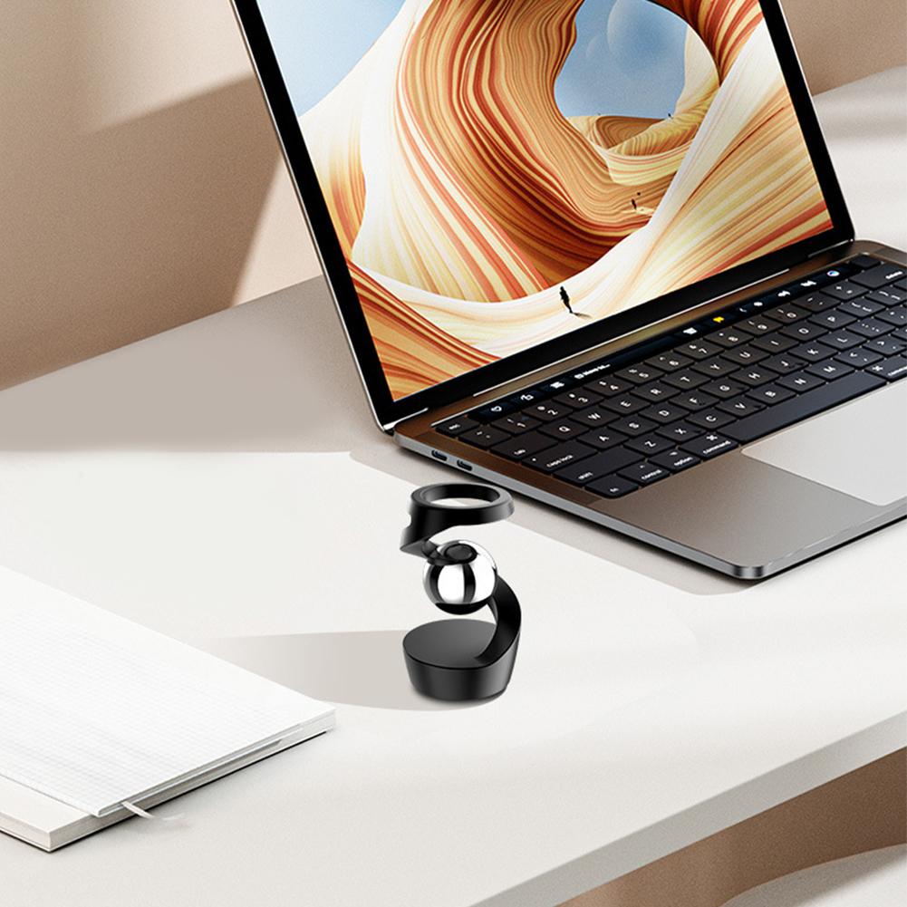 Gravity Defying Kinetic Desk Toy Desktop Suspended Gyroscope Stress Relief Kinetic Sculpture for Office Desk Decor for Adults