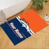 Denver Broncos Logo Customized Name Area Rug Suitable for Foyer Study room Decorate room Dining Room Anti-slip Rug Decorate Offices
