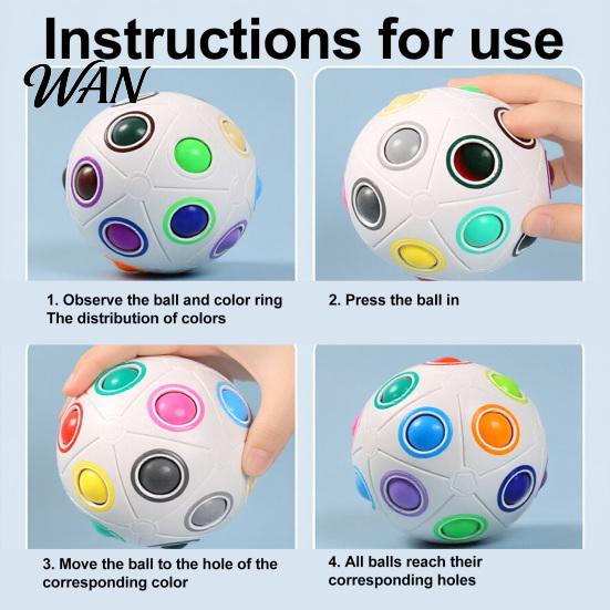Rainbow Ball Puzzle Cube Toy Stress Relief Color Matching Develops Concentration Logical Thinking Intelligence Patience Development