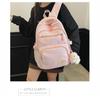 Nylon Polka Dot Girls Backpack Set Multi Compartment Zipper Closure Water Resistant Lightweight Bookbag for School Daily Use