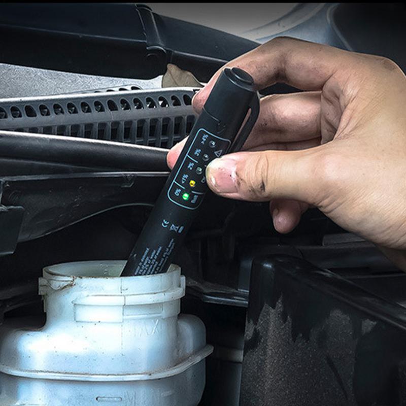 Auto Bremsflüssigkeit Tester Prüfstift Für Bremsöl Öl Feuchtigkeitsanalysator Mit 5 LED-Anzeigen Auto Bremsdiagnose Prüfwerkzeug