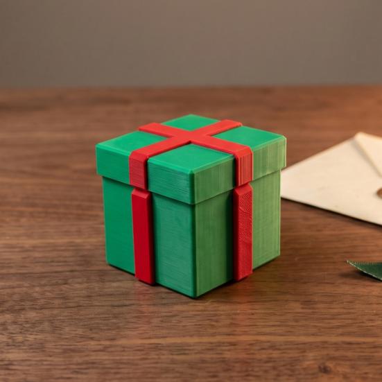 Durable Pla Christmas Ornaments 3D Printed Surprise Gift Box, Funny Interactive Fidget Toy with Parent Child Toys Teeth Design, Holiday Desk