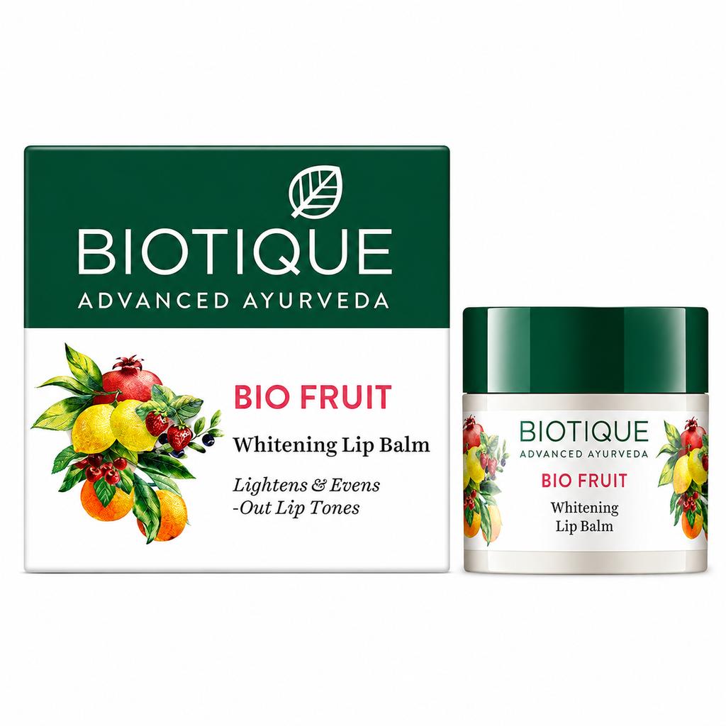 Biotique Bio Fruit Whitening Lip Balm Lightens and Evens-Out Lip Tones-12gm