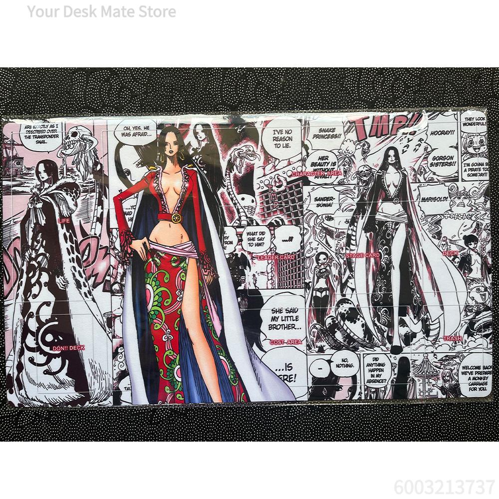 OPCG One Piece Playmat Luffy Law Zoro Ace Perona Trading Card Game Mat Dedicated Card Play Against Table Mat