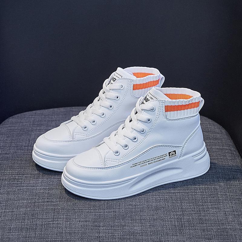 

ins высокие маленькие белые туфли женские весна 2025 новые на толстой подошве корейская версия универсальные студенческие туфли для сноуборда женская уличная обувь TH919 35 белый