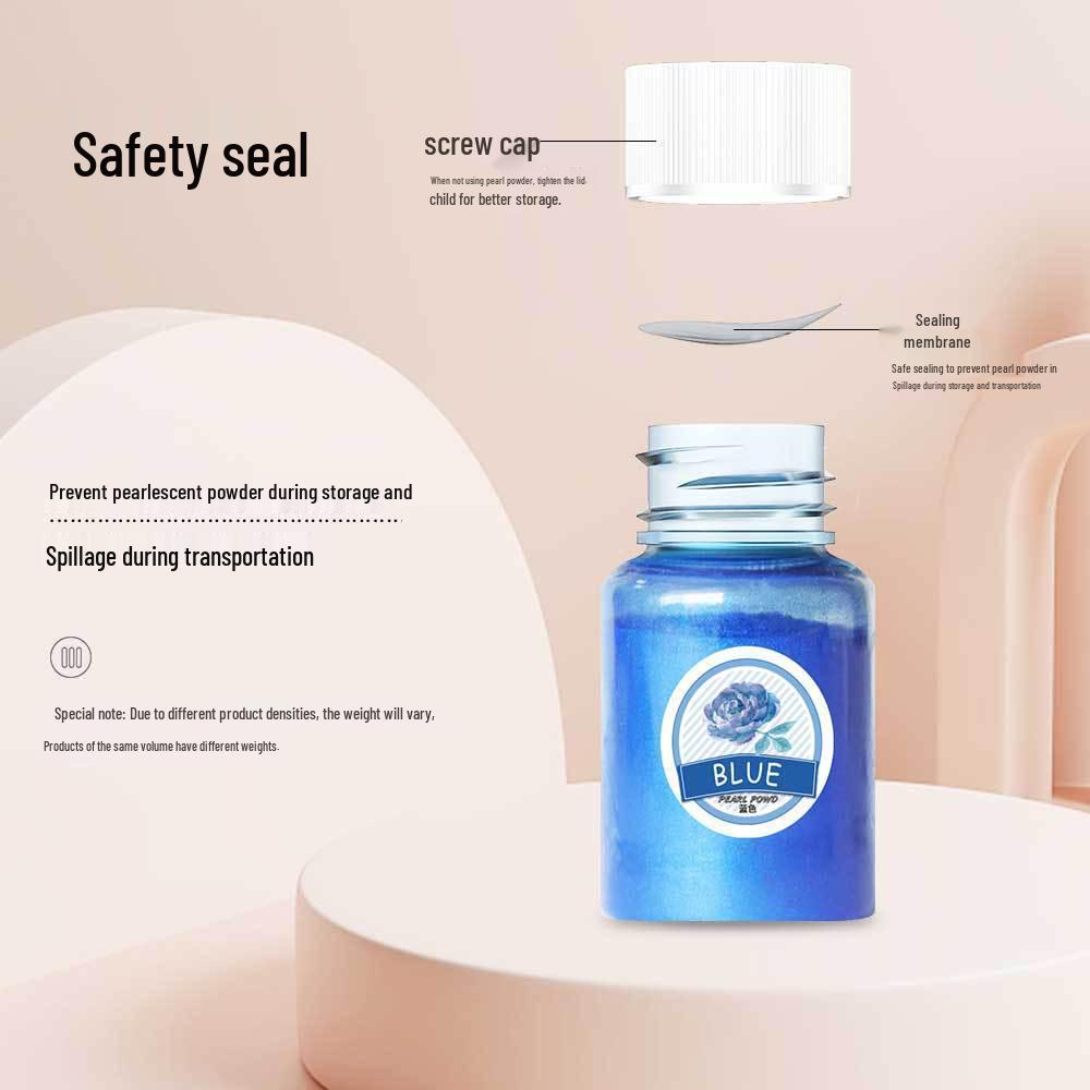 Mermaid Slime & Epoxy Mica Powder - 30 Colors Pearlescent Crystal Clay in Large Bottle