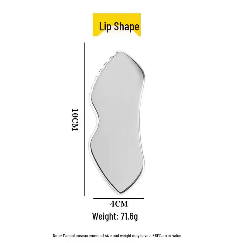 Stal nierdzewna, deska do masażu w kształcie serca do skrobania twarzy