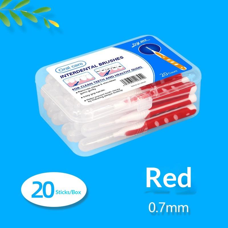 20Pcs/Box Interdental Brush Dental Teeth Brush Oral Cleaning Tool Removes Food And Plaque Cleaning Tools Soft Micro Brushes