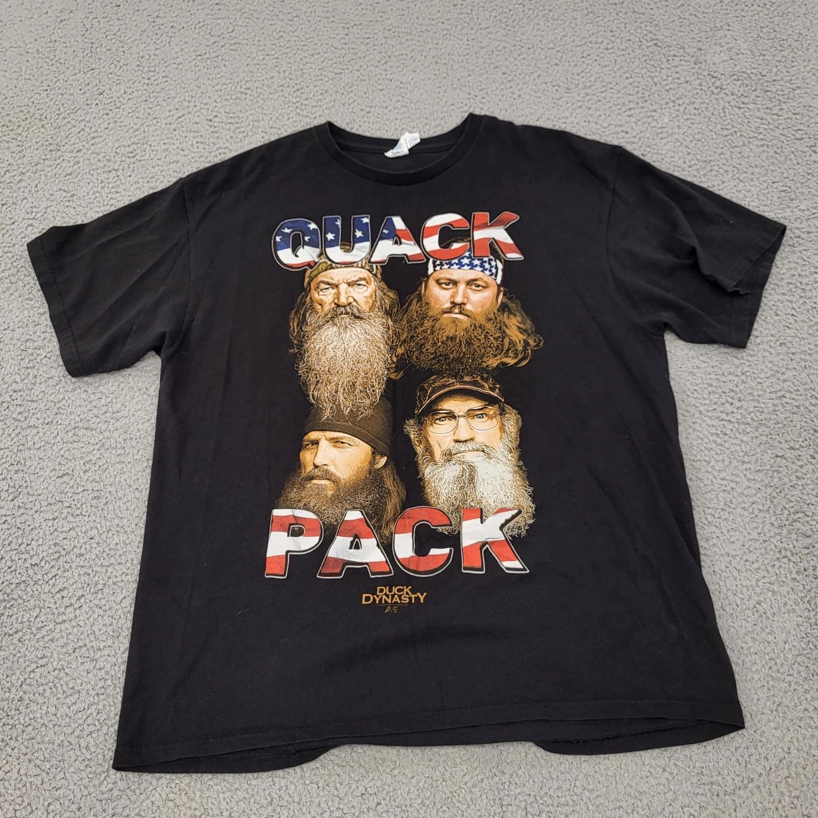 

Duck Dynasty Quack Pack Delta Pro Weight Shirt Mens XL Black Graphic 4XL