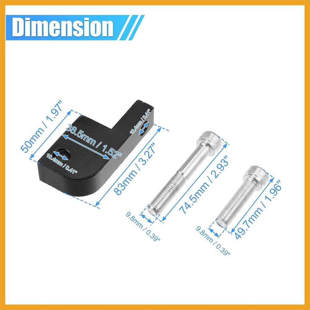 1 Set Headlight Extension Block for Harley Davidson Dyna T-Sport 39-49mm Fairing Front End Headlight Mounting Block Replacement