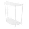 Acrylic Side Table Semiellipse 2 Tier Small Nightstand for Living Room Bedroom Bedside Wall