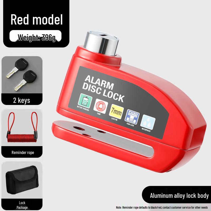 Blocca Disco Freno Antifurto Universale per Auto, Moto e Biciclette con Sistema di Allarme