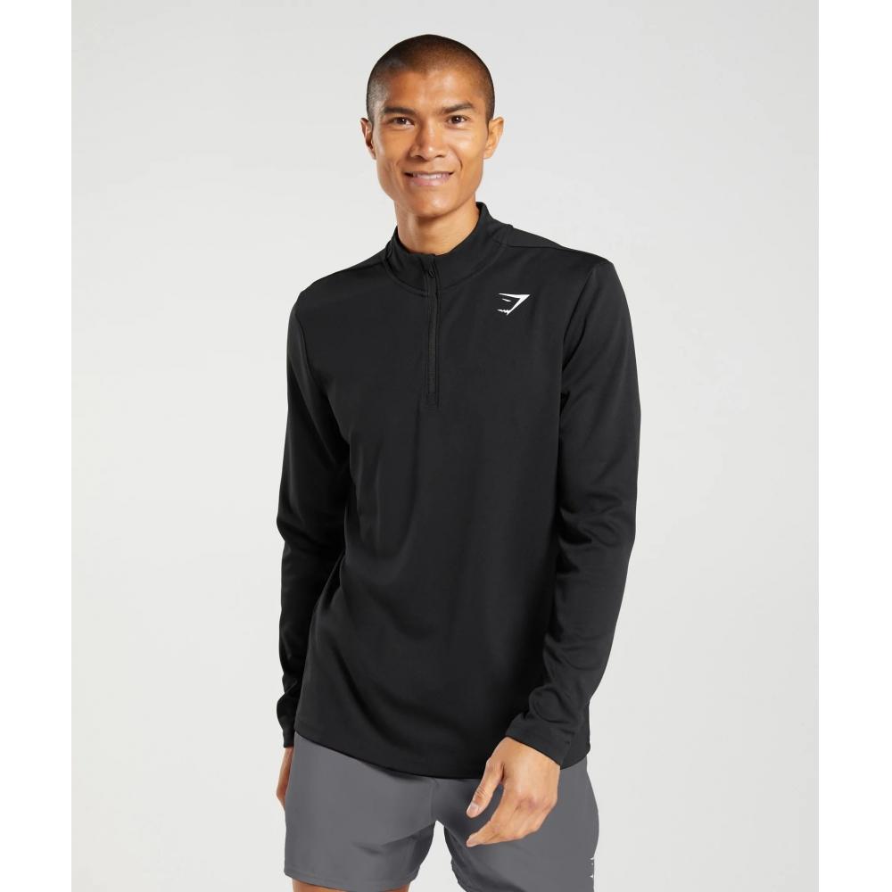 

GYMSHARK Прибытие 1 Пуловер на 4 молниях Черный A3A1S BBBB XS