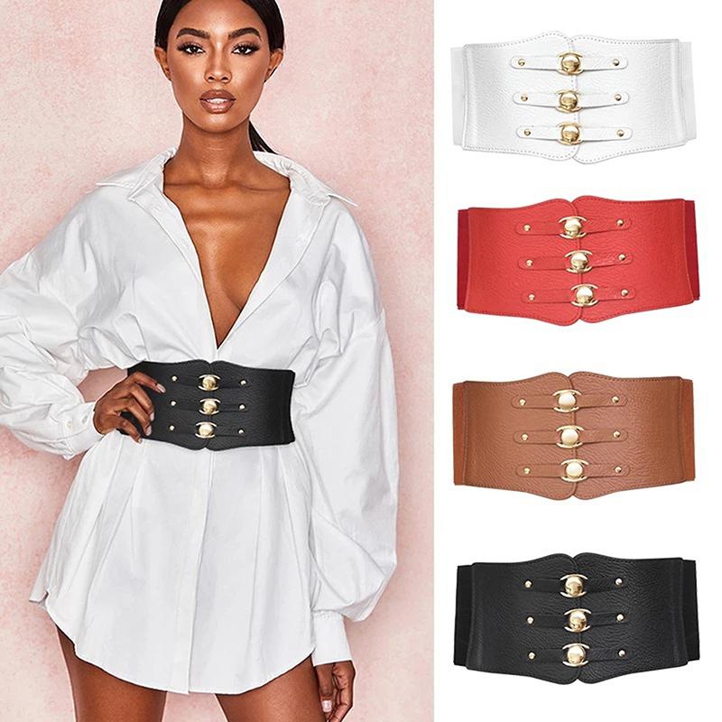 Elastic Wide Corset Belts For Women Waist Plus Size Belt Female Dress Waistband Big Stretch Cummerbunds Clothes Accessory