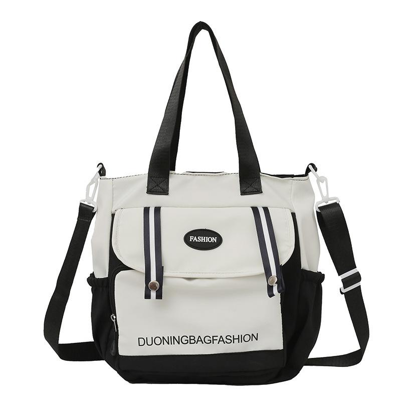 Tote Bag Carry Book Bag Class Bag Student Canvas Bag Women's Shoulder Japanese Large-capacity Beautiful Tutoring Bag Crossbody Bag
