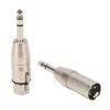 2Pcs 1 4 Inch TRS to XLR Adapter 6.5mm Stereo 1 4 TRS Male to XLR 3Pin Female and Male Stereo Balanced Sound Connector