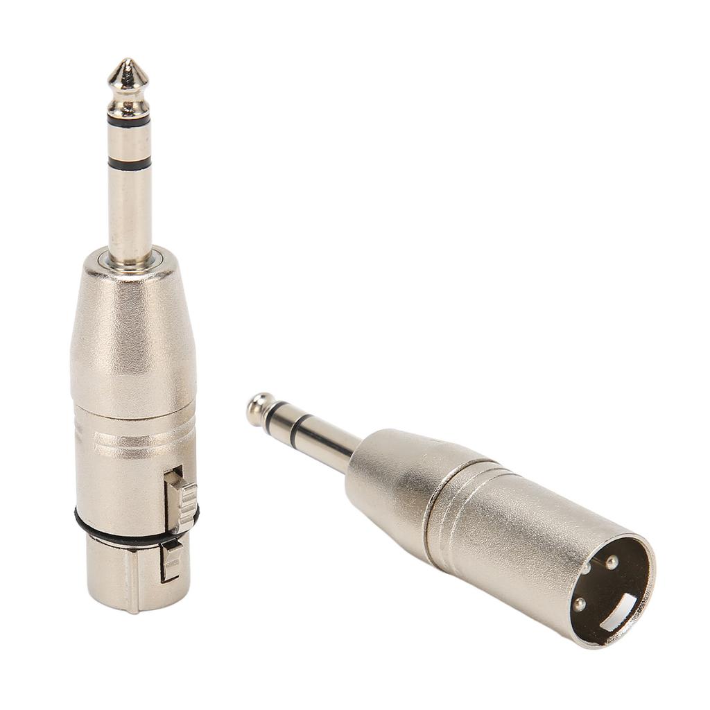 2Pcs 1 4 Inch TRS to XLR Adapter 6.5mm Stereo 1 4 TRS Male to XLR 3Pin Female and Male Stereo Balanced Sound Connector