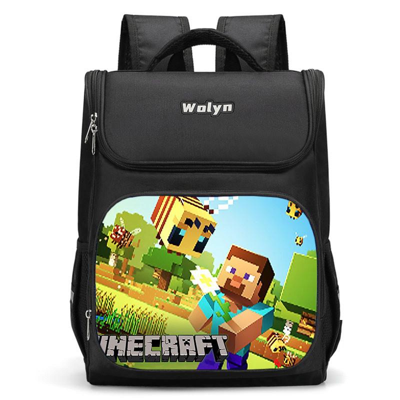Просторный школьный рюкзак Minecraft для студентов, большой вместимости, легкий, из ткани Оксфорд Style A,Small