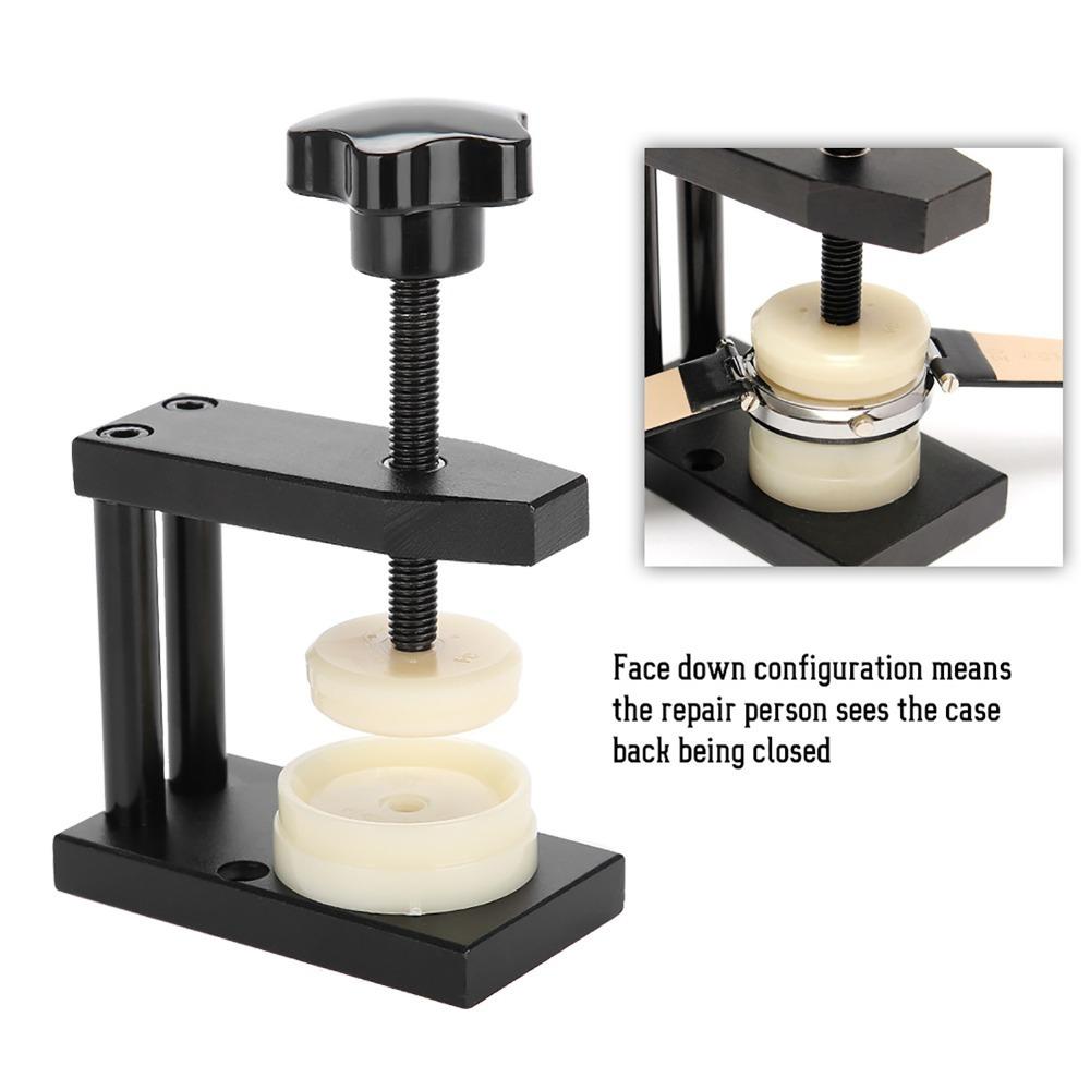 Durable Screw Type Watch Crystal Press Manual Rotary 12 Dies Kit Watch Case Press Watch Repair Tool Watch Repair Workshop