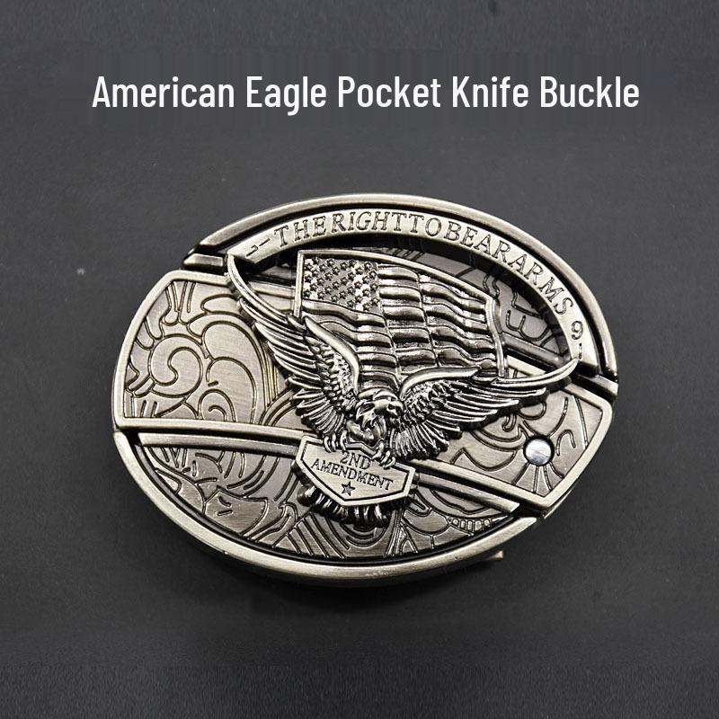 Men's Casual Punk Alloy Knife Buckle Belt