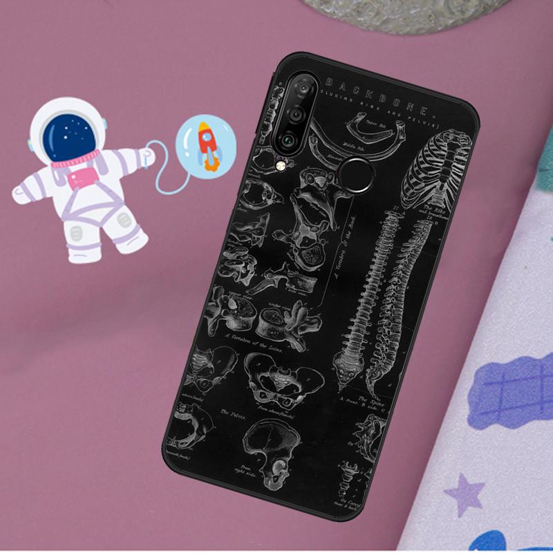 Radiological Human Organs Skeleton For Huawei Nova 12s 12i 11i 8i Y73 Y72 Y61 Y91 Y90 Y70 Y60 9 10 SE P30 P40 Lite P60 Pro Case