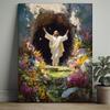 Metal Tin Sign Jesus Resurrection Religious Art Print xcm Home Wall Decor