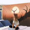 Zebra Sunset Tapestry Wall Hanging Cartoon Kawaii Elk Sun Bohemian Psychedelic Landscape Bedroom Decor Cloth